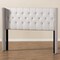 Baxton Studio Ally Beige Button-Tufted Nailhead King Size Winged Headboard 140-7522 - alternate 4